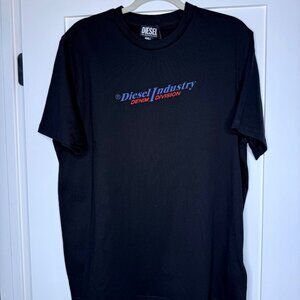 Men's Diesel Industry Black T-Shirt "Denim Division' Size Large